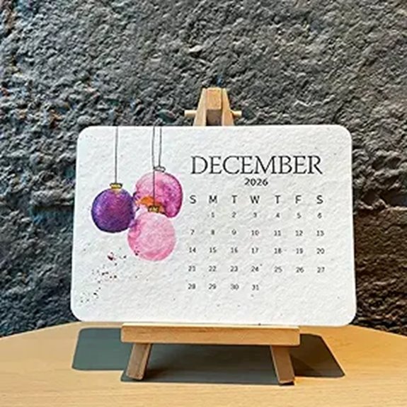 Eco-Friendly Plantable Seed Calendar 2026