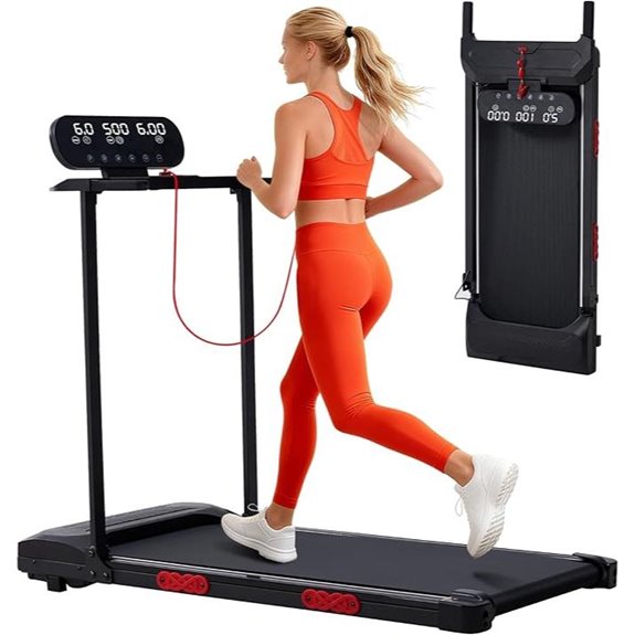 Portable Electric Walking Pad with Handle Incline 350LBS