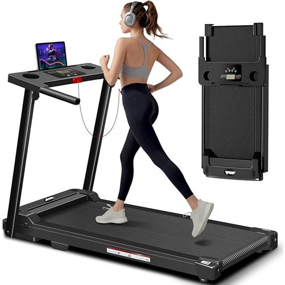 AoraPulse Portable Folding Treadmill with LED Display