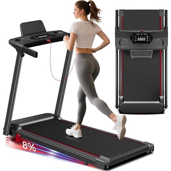 3-in-1 Portable Incline Treadmill with LED Display