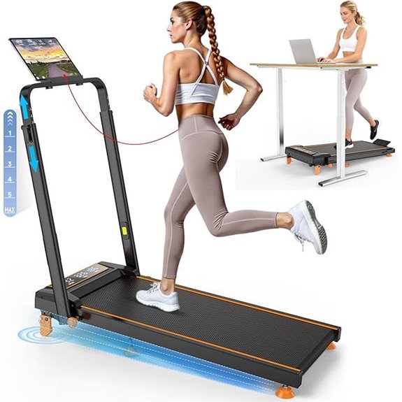 Folding Electric Treadmill with Incline and Handle