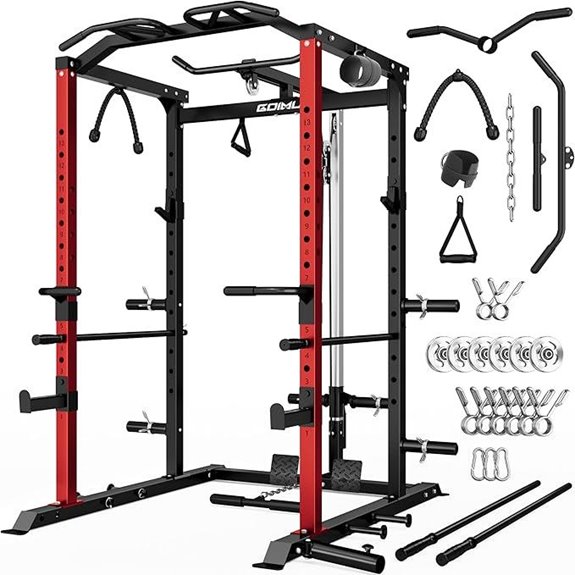 C1-V4 Power Cage with Lat Pulldown and Attachments