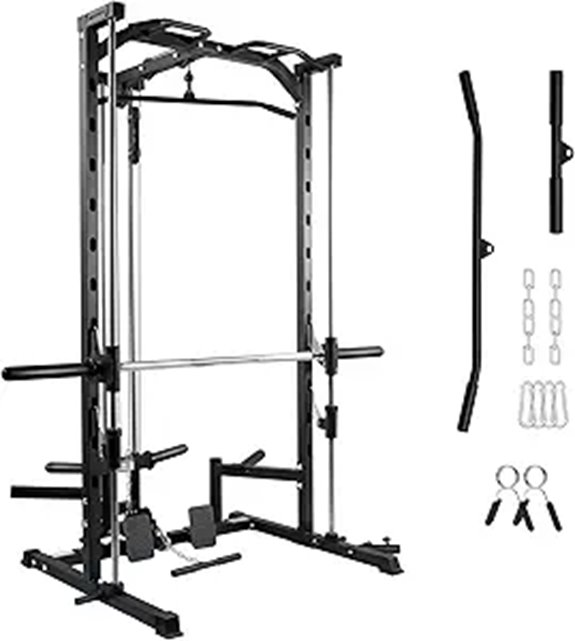 RitFit Power Rack with LAT-Pull and Attachments