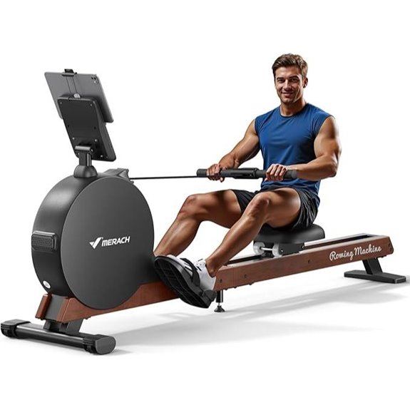 MERACH Pro-Grade Magnetic Rowing Machine with App
