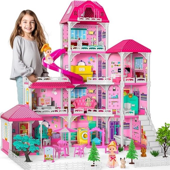 Doloowee Dollhouse with Princesses and Accessories
