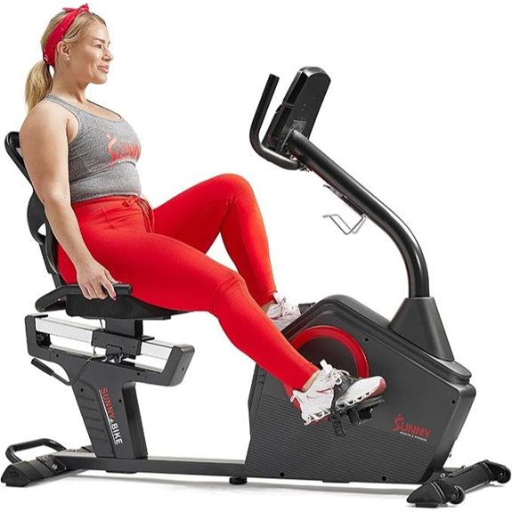 Sunny Health & Fitness Programmable Recumbent Exercise Bike