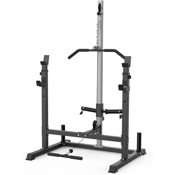 Power Rack with Lat Pulldown and J-Hooks