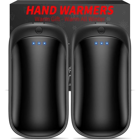 Rechargeable 2-Pack Hand Warmers for Outdoors