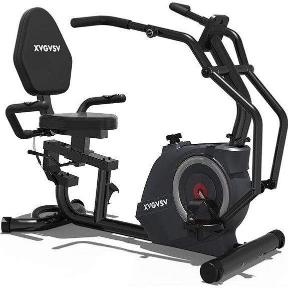 Recumbent Exercise Bike with Heart Rate & LCD Display