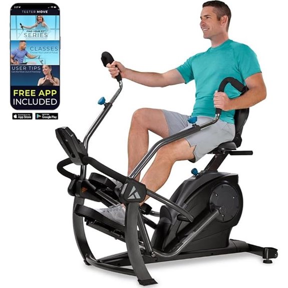 Teeter FreeStep Recumbent Cross Trainer with App