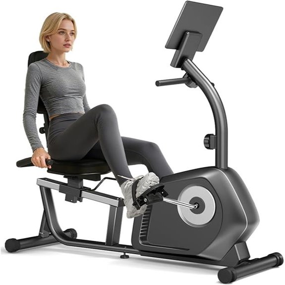 Cursor Fitness Recumbent Exercise Bike with Adjustable Seat