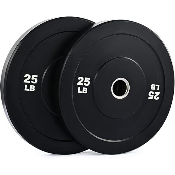 ZELUS 2-Piece Rubber Bumper Weight Plates Set