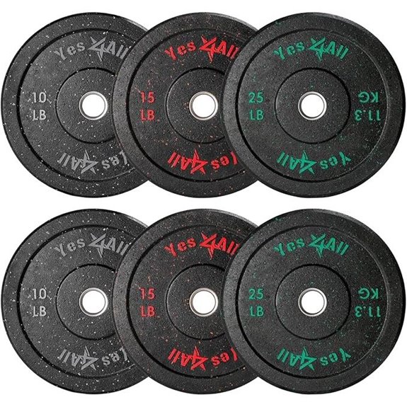 Yes4All 2 Rubber Bumper Plate for Weightlifting
