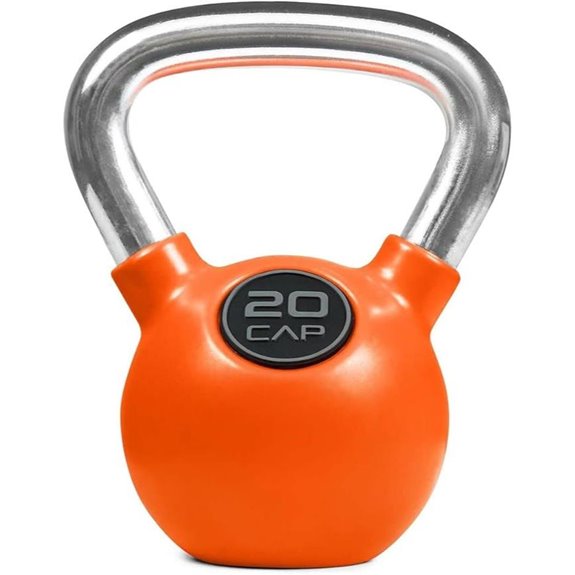 WF Rubber Coated Kettlebell with Chrome Handle