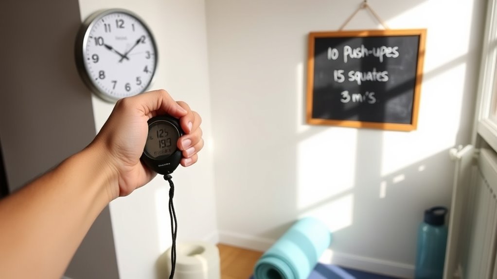 set time based workout milestones