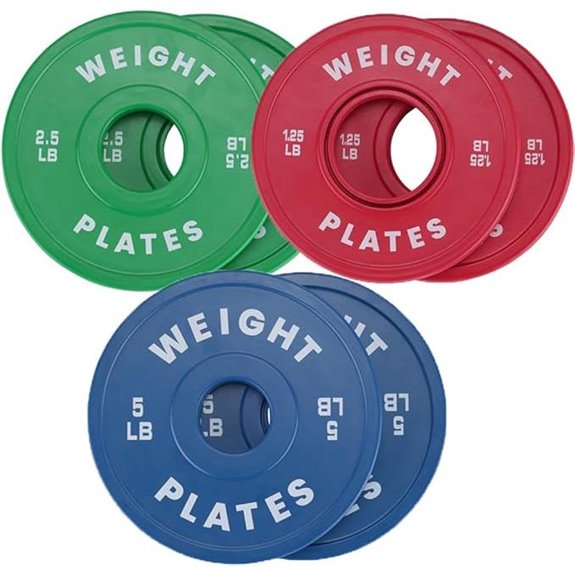 Fractional Rubber Weight Plates Set for Gym and Home