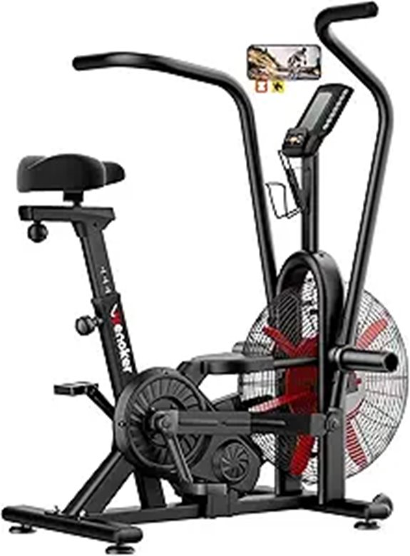 Wenoker Air Resistance Exercise Bike with App Monitor