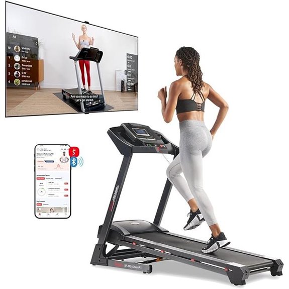Sunny Health & Fitness Smart Treadmill with Auto Incline
