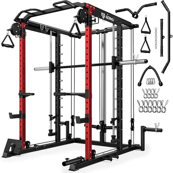 S1-V4 Smith Machine Power Cage with Attachments