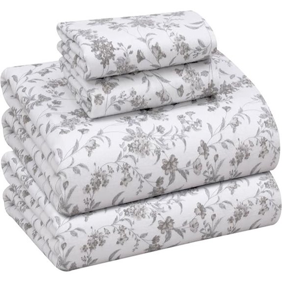 RUVANTI Queen Flannel Sheets Set 100% Cotton Soft