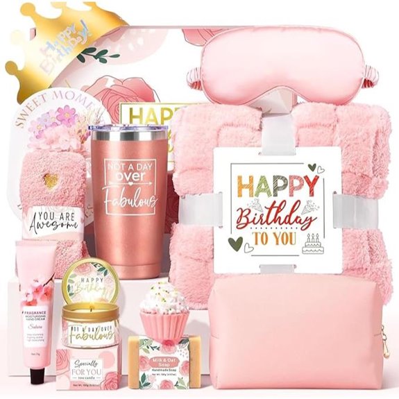 Birthday Gift Box for Women with Spa & Blanket