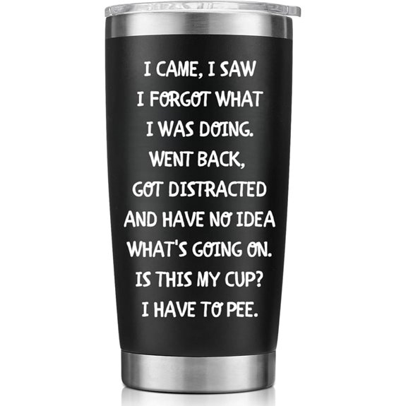 White Elephant Stainless Steel Tumbler for Adults