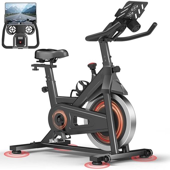 Cursor Fitness Stationary Spin Bike with App