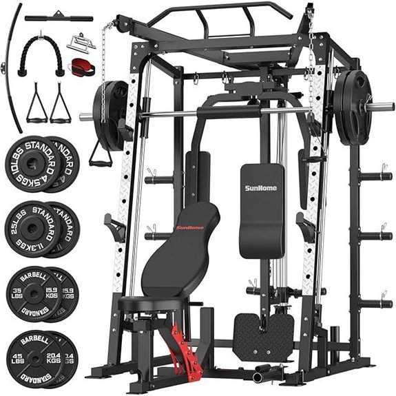 SunHome Smith Machine Power Cage & Cable System