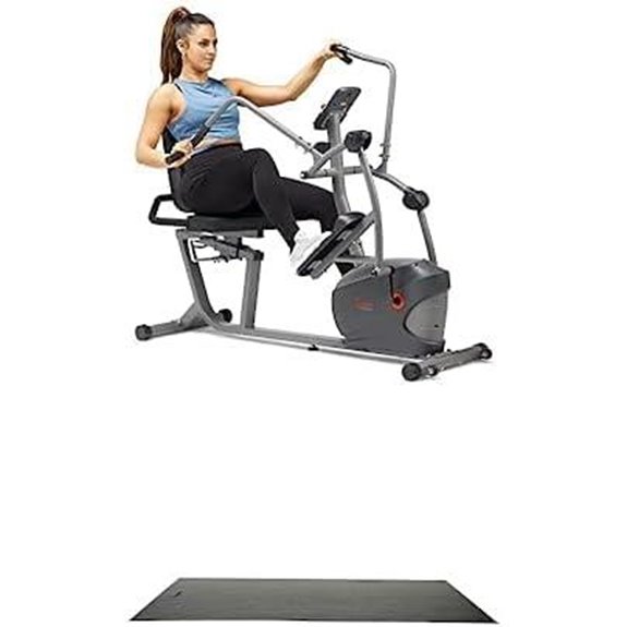 Sunny Health & Fitness Recumbent Elliptical with Arm Exercisers
