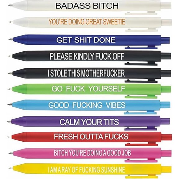 11Pcs Adult Swear Word Ballpoint Pen Set