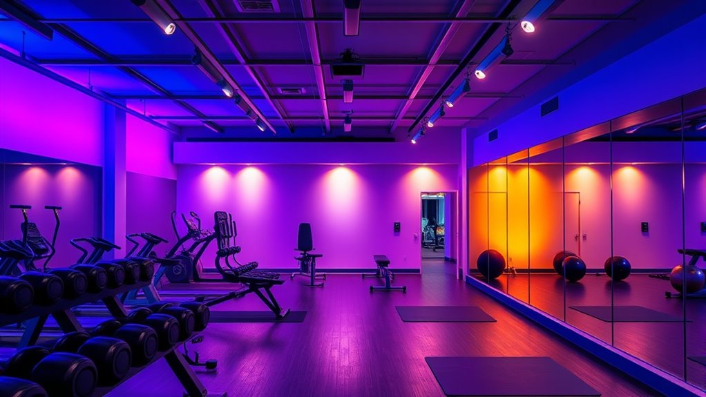 tailored lighting zones for workouts