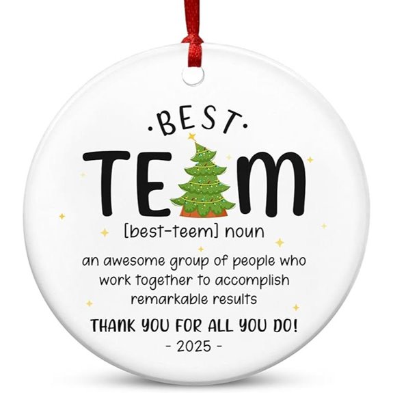 TEEZWONDER Best Team Christmas Ornaments (2025)