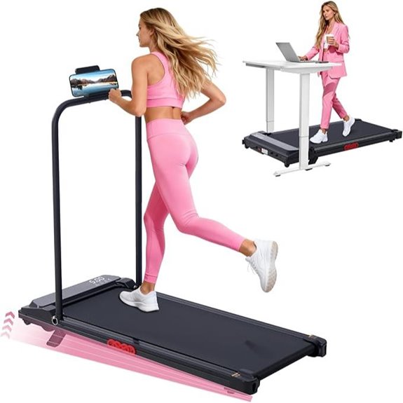 Walking Pad Treadmill with Handle and Incline