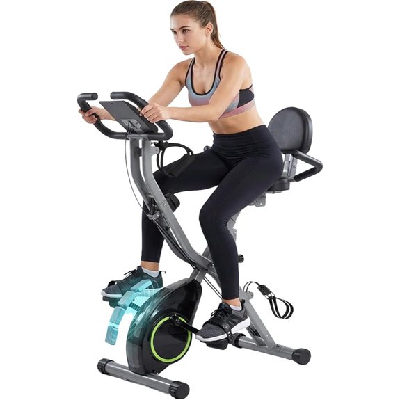 Foldable 5-in-1 Indoor Exercise Bike with Resistance