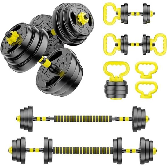 Adjustable 4-in-1 Dumbbell Set for Home Gym
