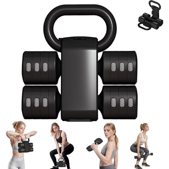 Adjustable 4-in-1 Kettlebell Set for Home Gym