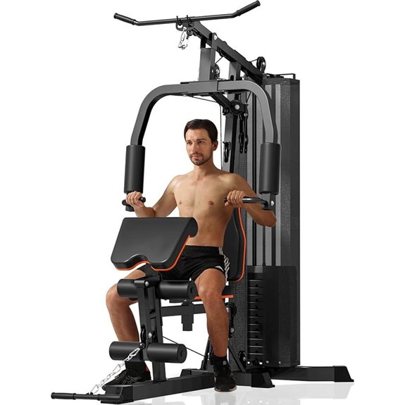 Multifunctional Home Gym with 160LB Weight Stack