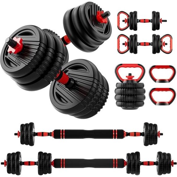 Adjustable 5-in-1 Dumbbell Set for Home Gym