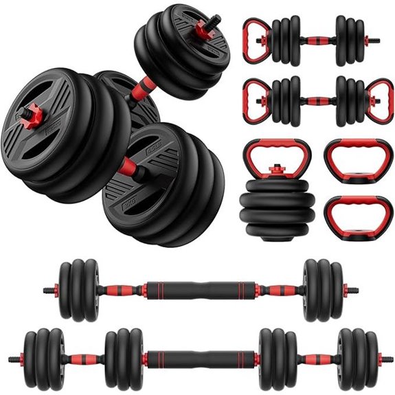 Adjustable 5-in-1 Dumbbell Set for Home Gym
