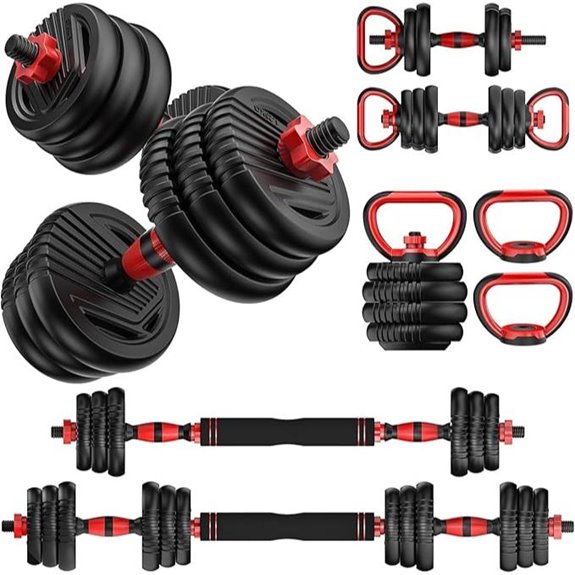 Adjustable 5-in-1 Dumbbell Set for Home Workouts