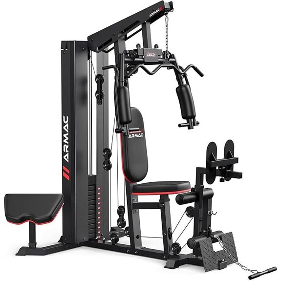 Multifunctional Home Gym Equipment with Pulley System