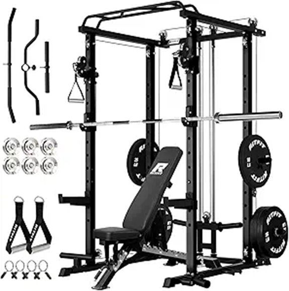 RitFit Multi-Function Squat Rack with Cable System