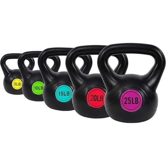 BalanceFrom Vinyl Kettlebell Set with Ergonomic Grip