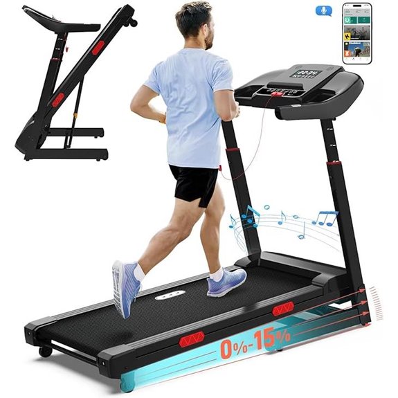 CIIHI Auto Incline Treadmill with Voice Control