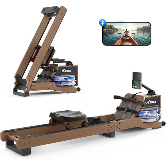 MERACH Water Rower Machine with Resistance & App