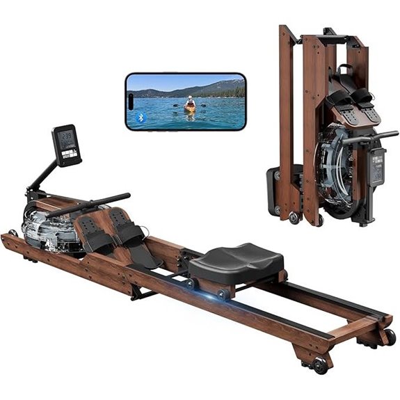 Dripex Water Rowing Machine with LCD and Bluetooth