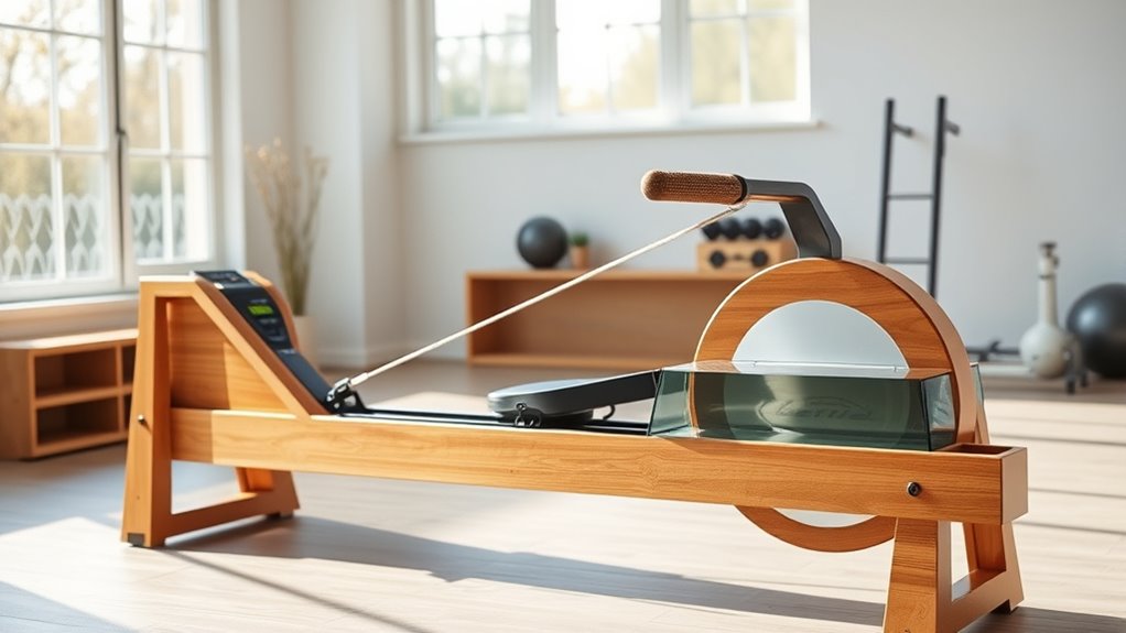 water rowing machine features