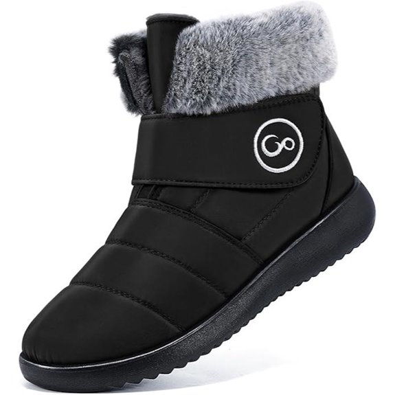 Aomigoct Women’s Winter Fur-Lined Waterproof Snow Boots