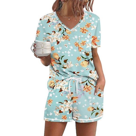 Ekouaer Women’s Short Sleeve Pajama Sets with Pockets