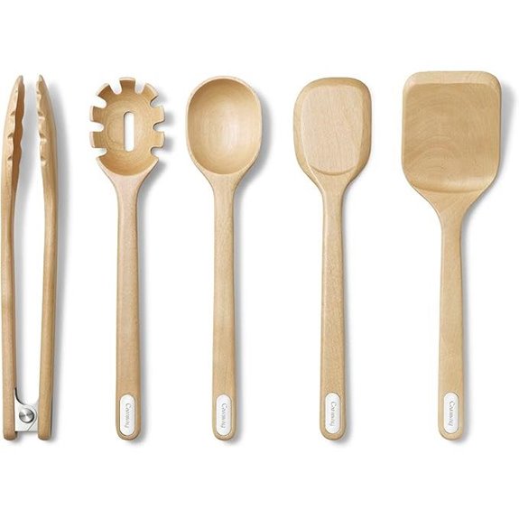 Caraway 5-Piece Wooden Utensil Set